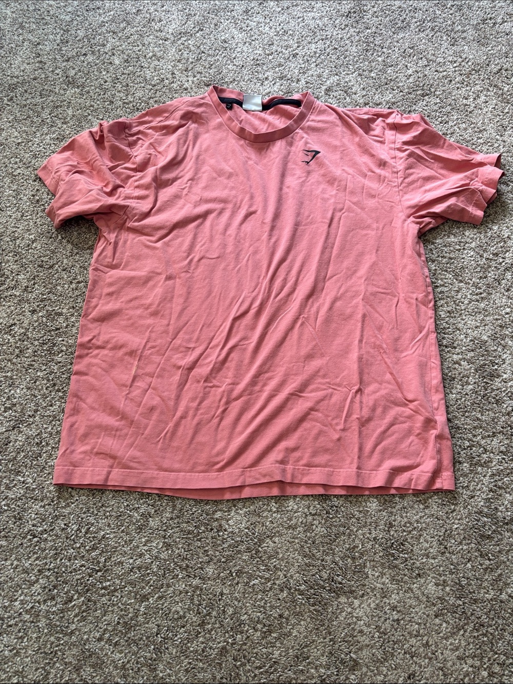 Gymshark Men’s Coral Pink Crew Neck Short Sleeve Tee